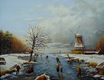 Schilderij Brigitte Corsius: Winterlandschap 01