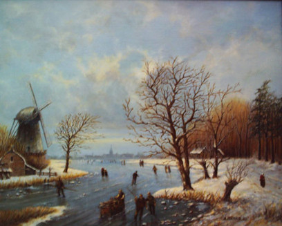 Schilderij Brigitte Corsius: Winterlandschap 03