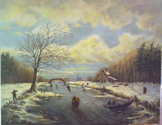 Schilderij Brigitte Corsius: Winterlandschap 05